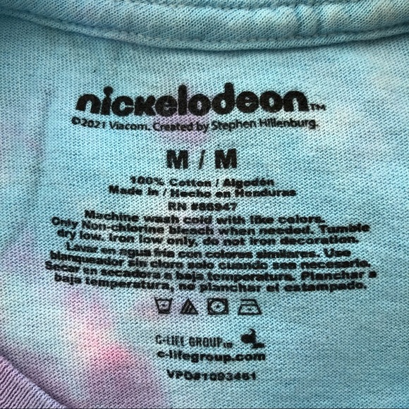 NICKELODEON • SpongeBob SquarePants Love Yourself Tie Dye Crop Top Tee Medium - Picture 2 of 9